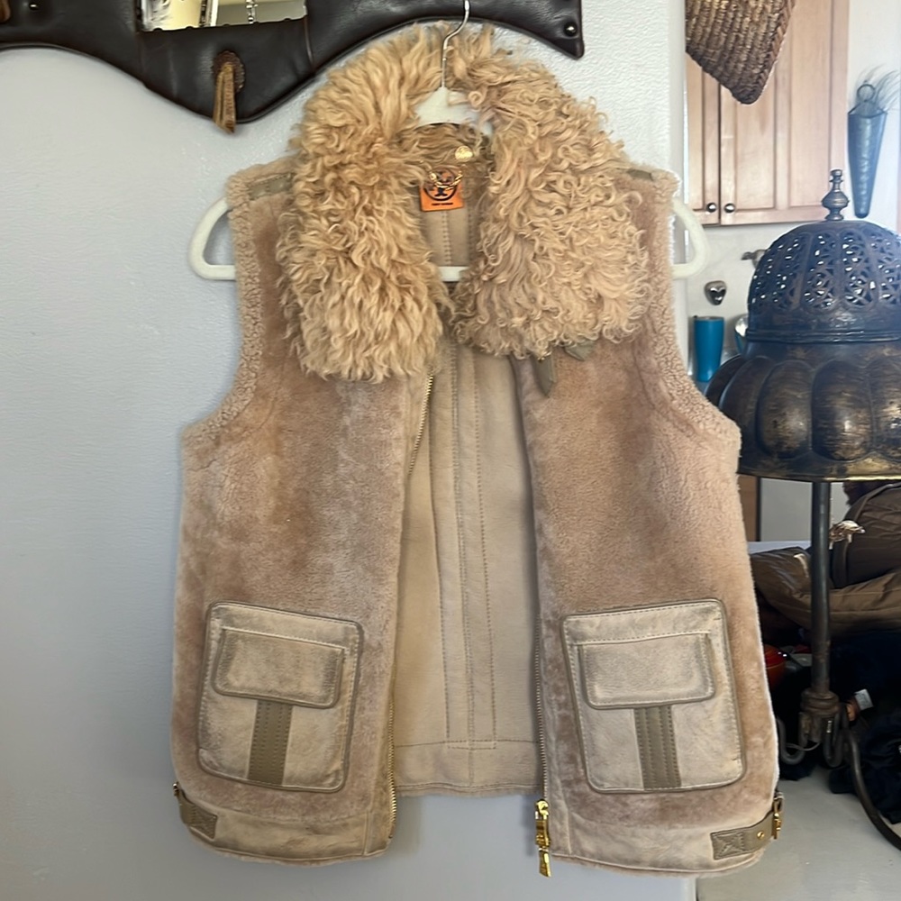 Tory Burch shearling vest